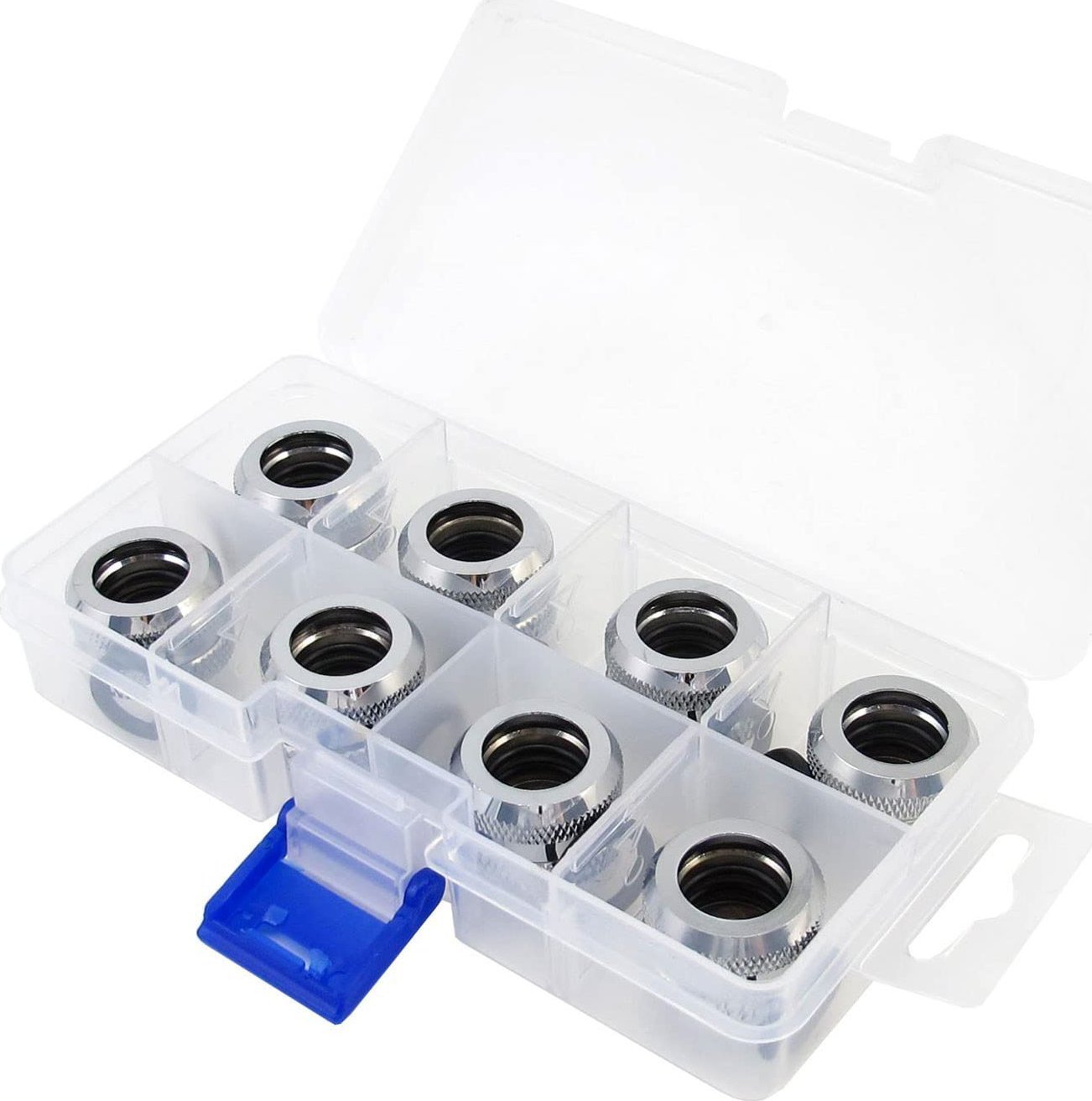 Set fitting për ftohje uji XSPC G1/4 në tub 14mm, Triple Seal, krom
