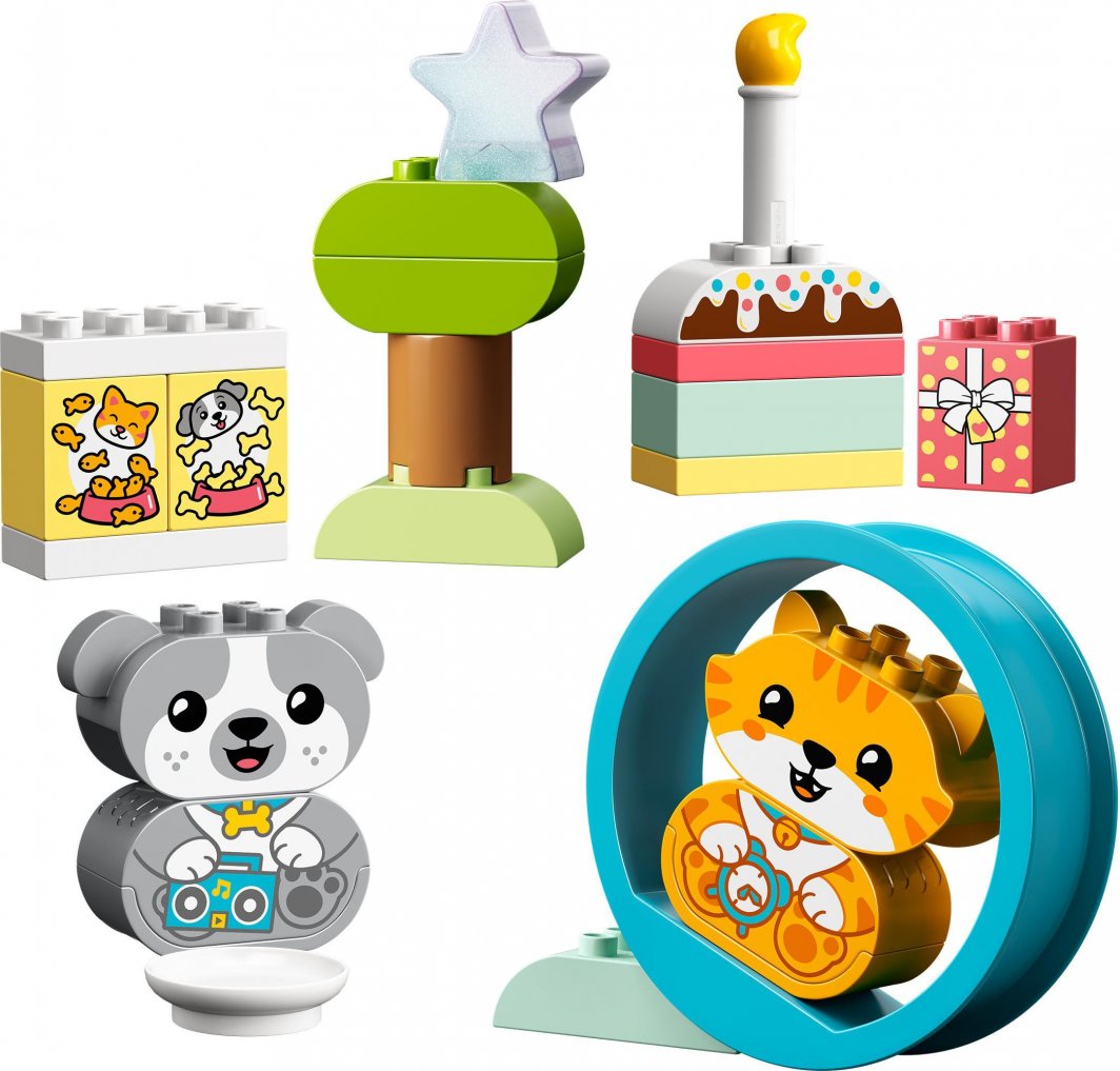 Set lodër LEGO® DUPLO® 10977 My first puppy and kitten making sounds, 22 pjesë