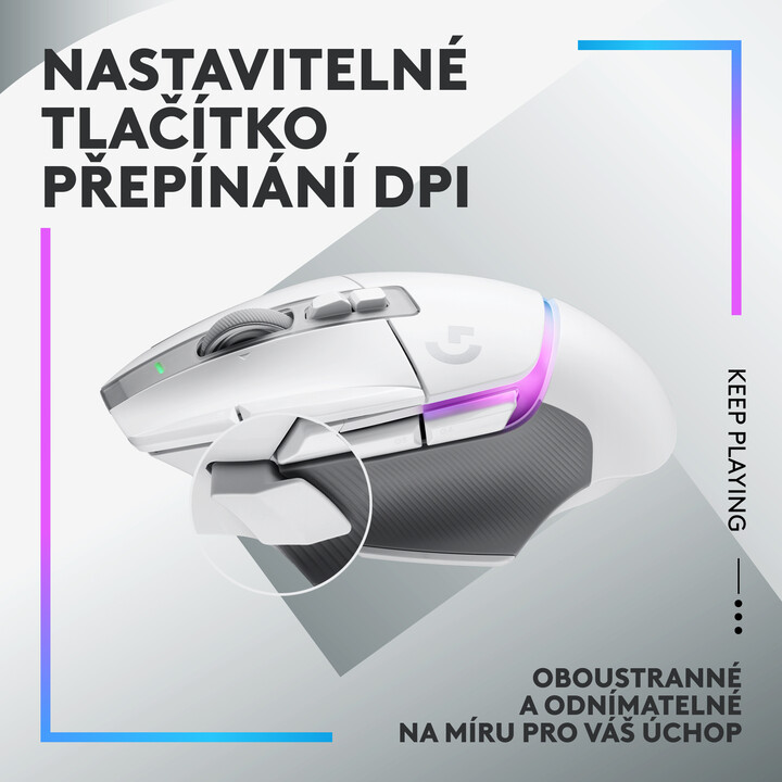 Maus Logitech G502 X Plus, i bardhë