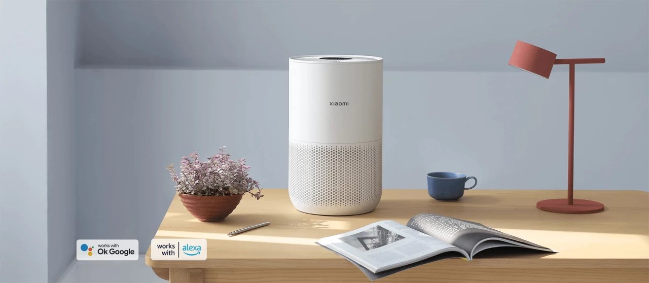 Pastrues ajri Xiaomi Smart Air Purifier 4 Compact, smart, për dhoma të vogla, i bardhë