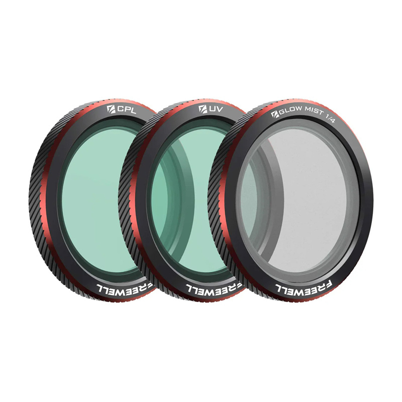 Set filtre magnetike Freewell 3-Pack për DJI Neo 2, CPL UV Glow Mist 1/4, i zi