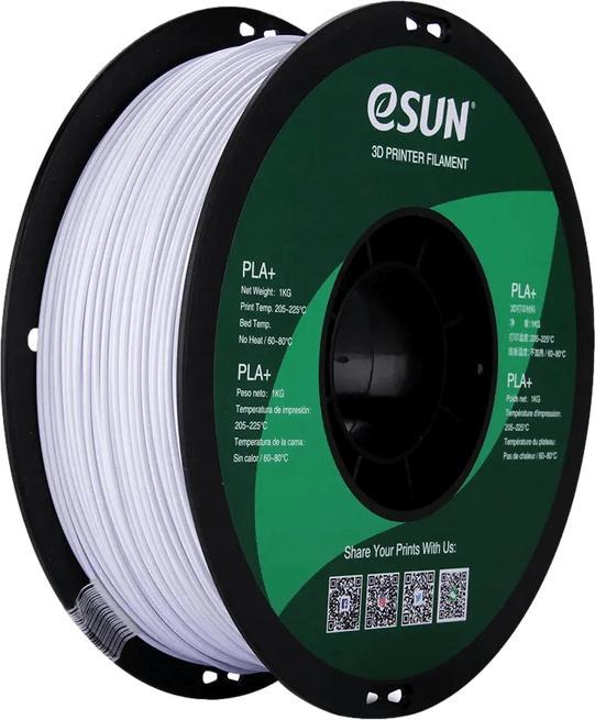Filament 3D eSUN PLA+, 1.75mm, 1kg, i bardhë i ftohtë