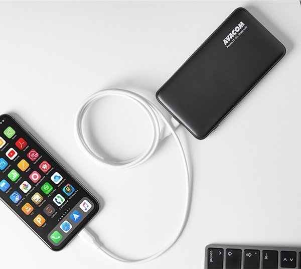 Kabllo Avacom USB C në Lightning, 1.2 m, MFi, e bardhë