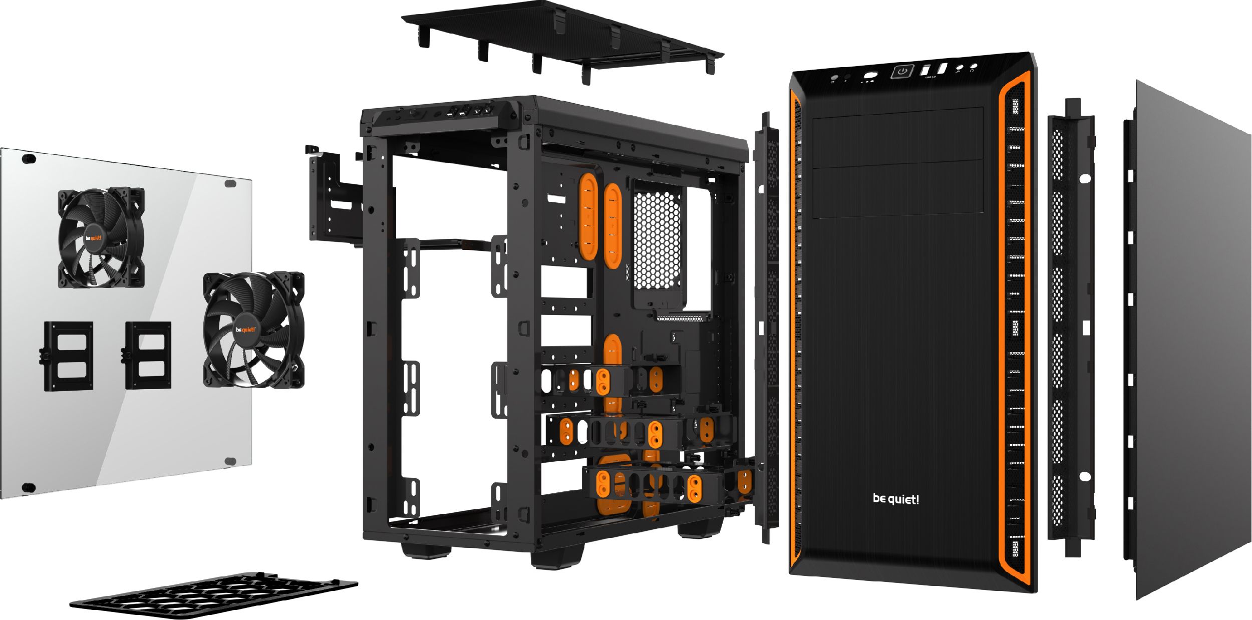 Karcera PC be quiet Pure Base 600 Window BGW20, ATX, xham i temperuar, e zezë