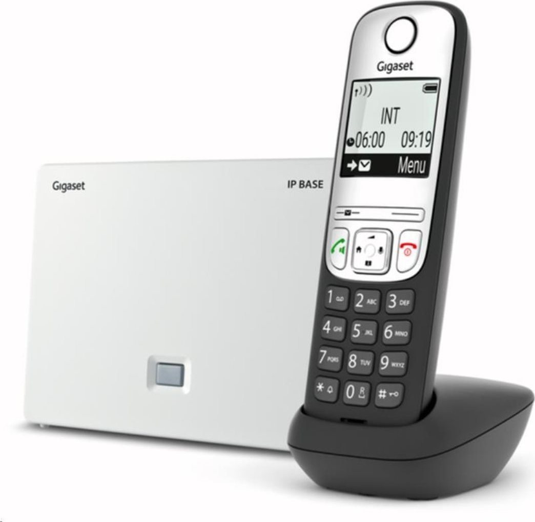 Telefoni fiks pa kabllo Gigaset A690A IP Base, sekretari telefonike, identifikim thirrësi, gri