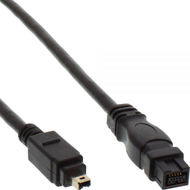 Kabllo FireWire InLine 34901, 9-pin në 4-pin, 1m, e zezë