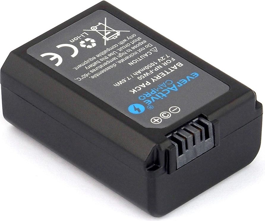 Bateri për kamerë EverActive për Sony NP-FW50, 1050 mAh