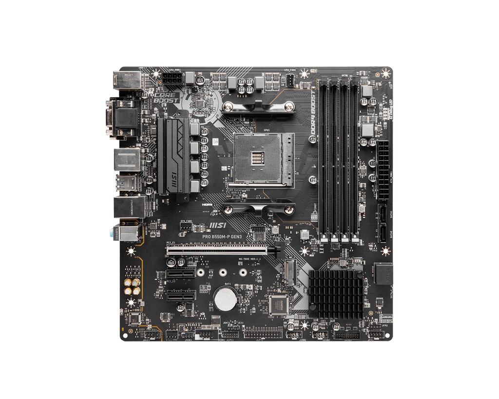 Pllakë amë MSI PRO B550M-P GEN3 AMD B550 Socket AM4 micro ATX