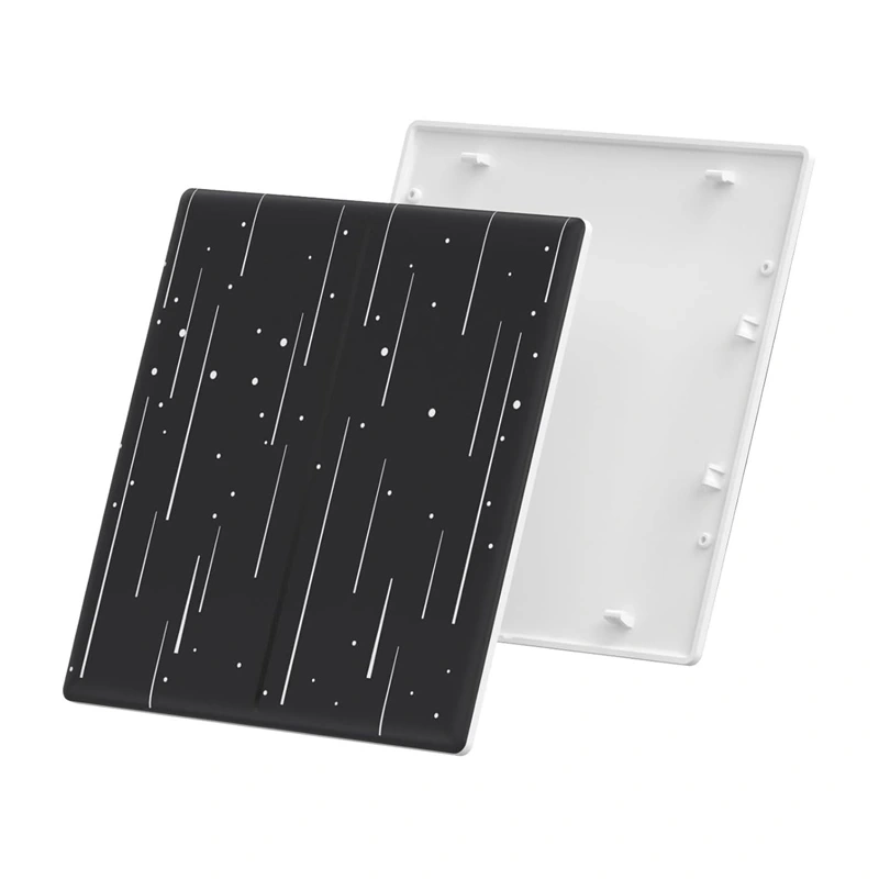 Panel dekorativ Sonoff TX Ultimate T5 C2, për çelës muri 2 kanale, motiv yllëzor, i zi