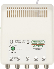 Amplifikator antene Telmor WSS-412R, 4 dalje, kanal kthimi, gri