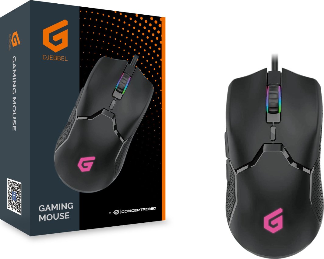 Maus gaming Conceptronic DJEBBEL 6D, 7200 DPI, i zi