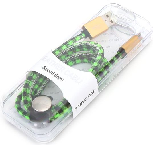 Kabllo USB Platinet Micro USB, 1m, e gjelbër