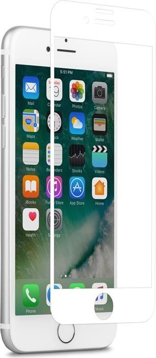 Xham mbrojtës Moshi Moshi IonGlass për iPhone 8 7 6s 6, i bardhë
