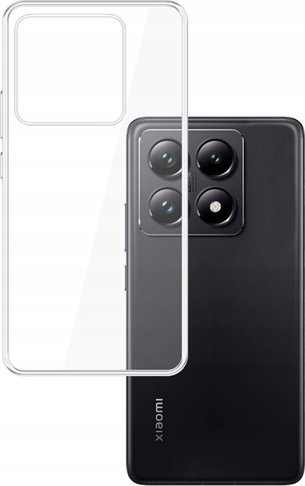 Kapak mbrojtës 3MK për Xiaomi 14T Pro, silikoni, transparent