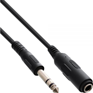 Kabllo zgjatuese audio InLine 99935A, Jack 6.3mm mashkull në 6.3mm femër, 5m, e zezë