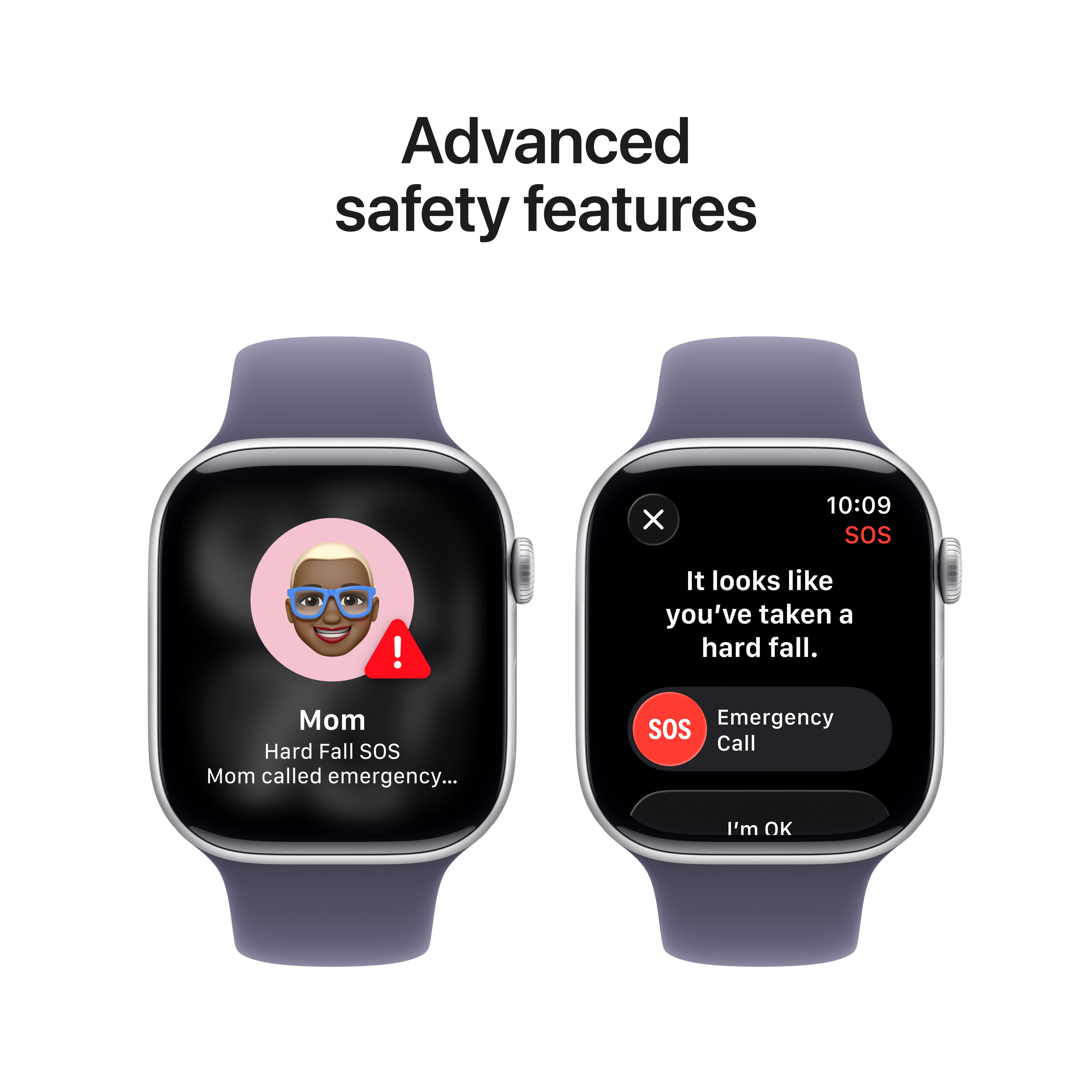 Apple Watch Series 11 GPS 42mm Silver Aluminium Case with Purple Fog Sport Band, M/L