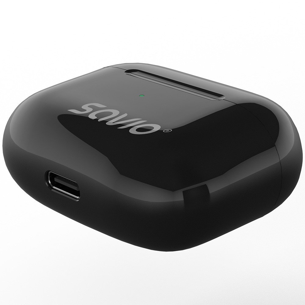 Kufje wireless Savio TWS-02 PRO, Bluetooth 5.4, IPX2, të zeza