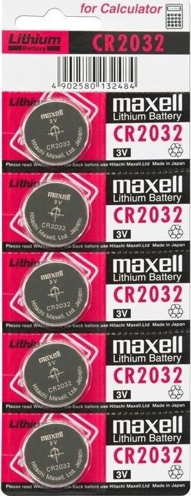 Bateri CR2032 Maxell, 210 mAh, 5 copë
