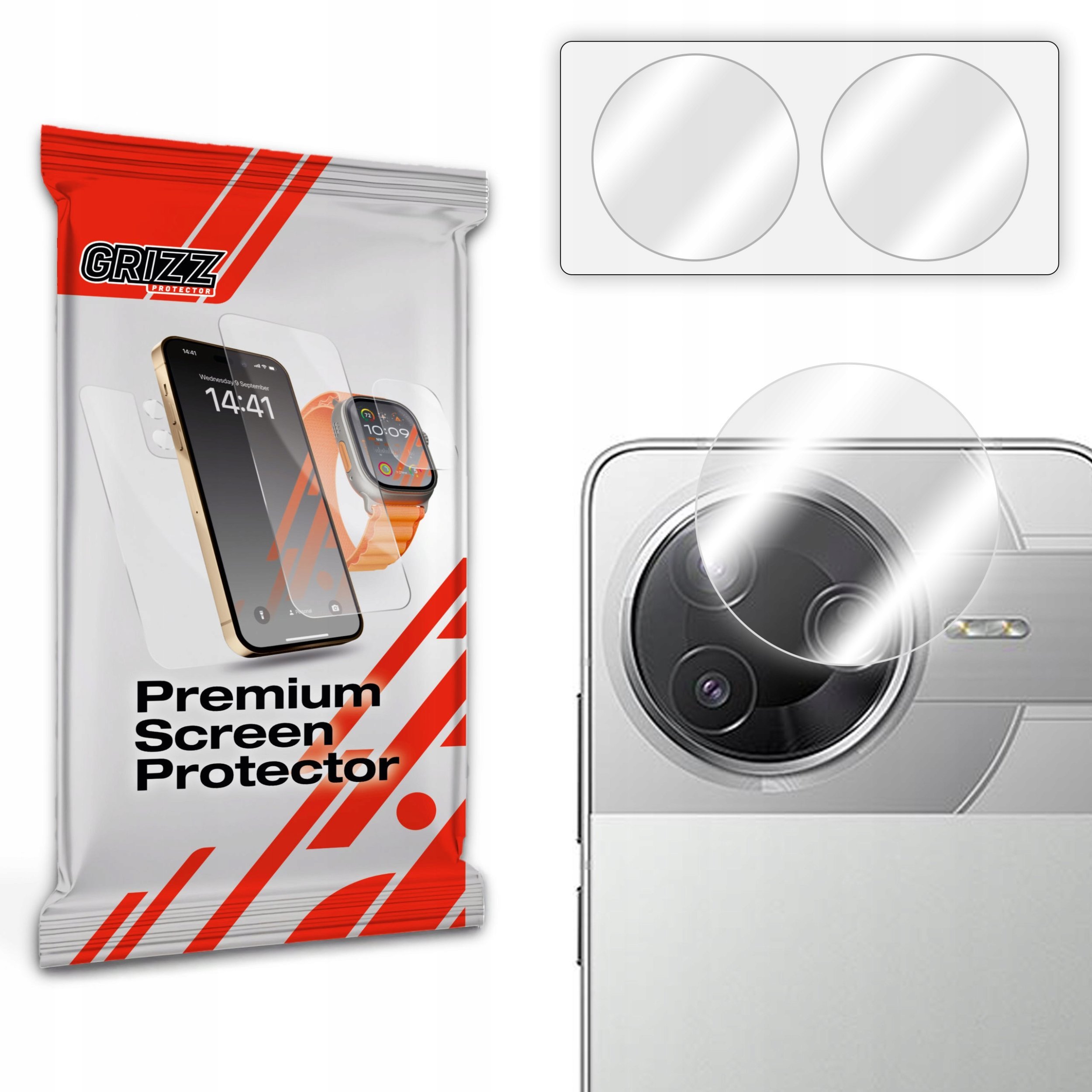 Mbrojtëse xhami për kamera 2 copë Hybrid për Xiaomi Poco F7 Pro, transparente