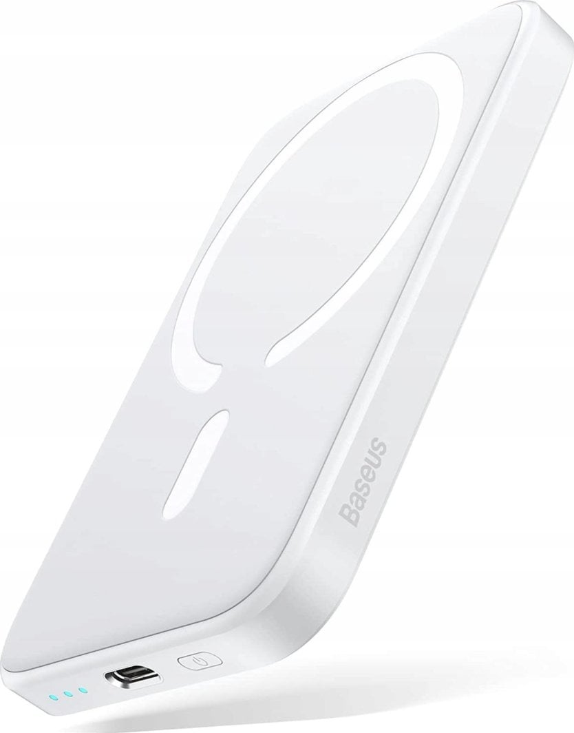 Powerbank Baseus Magnetic Mini MagSafe, 6000mAh, i bardhë