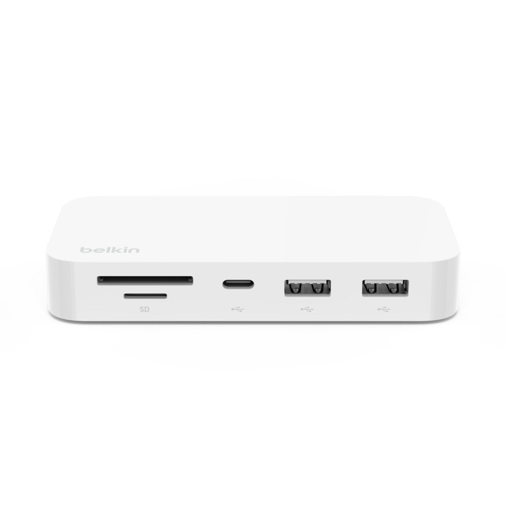 Qendër USB-C Belkin 6-në-1, 24", 10 Gbps, i bardhë