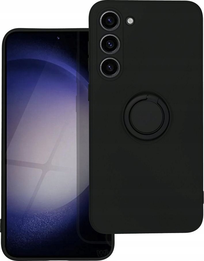 Kapak mbrojtës Forcell për Xiaomi POCO C65, silikon, me unazë qëndrese, i zi