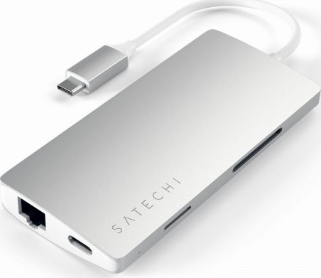 Dock USB C Satechi ST TCMA2S, HDMI 4K 60Hz, PD 60W, gri alumini