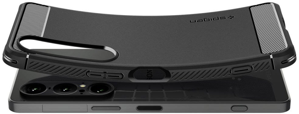 Këllëf telefoni Spigen Rugged Armor për Sony Xperia 1 VII, mbrojtës, i zi matte