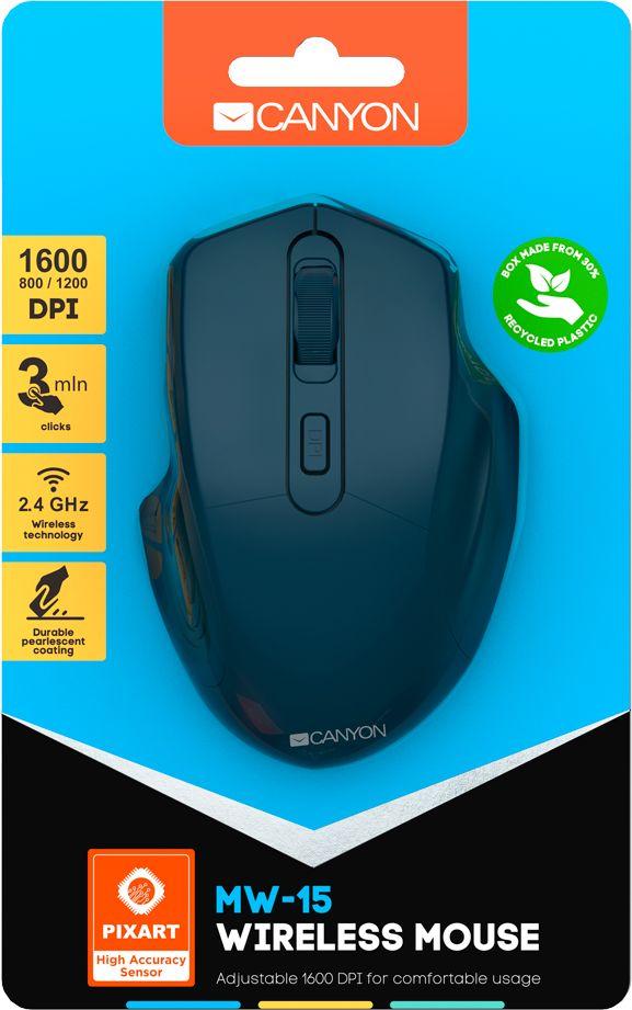 Maus Canyon MW-15, wireless, USB, i kaltërt
