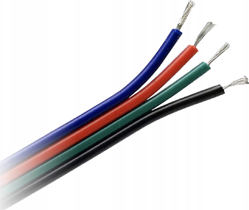 Kabllo për shirita LED Orno AD-TL-6498/RGB, 4x0.35mm², 25m, shumëngjyrëshe