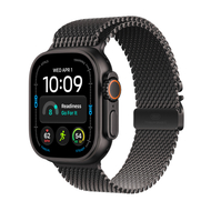 Apple Watch Ultra 4 Cellular 49mm Black Titanium Case with Black Titanium Milanese Loop, L