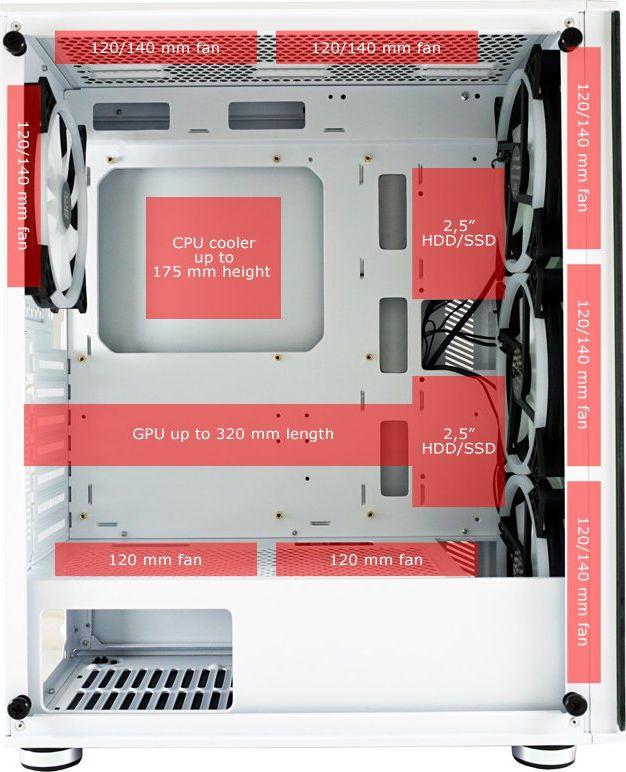 Kasë LC-Power Gaming 803W Lucid_X RGB, Midi Tower