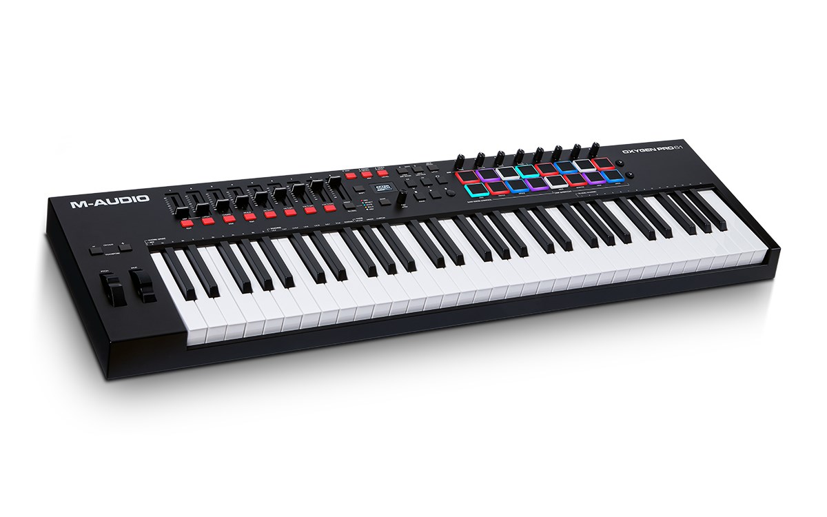 Tastierë MIDI M-Audio Oxygen Pro 61, 61 taste, 16 pade, e zezë