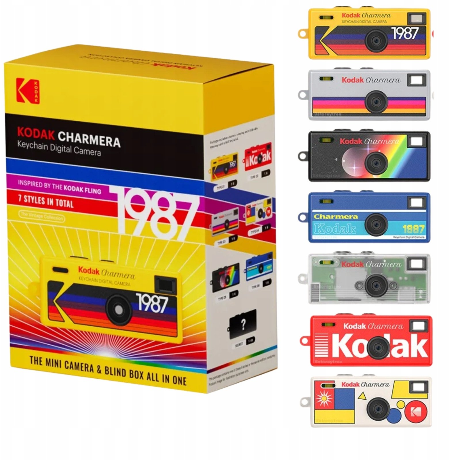 Kamera digjitale çelësash Kodak Charmera, 1.6MP, set 6 copë, shumëngjyrëshe