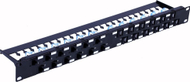 Patch panel Techly 367836, 24x RJ45 Cat6a UTP, 1U, i zi