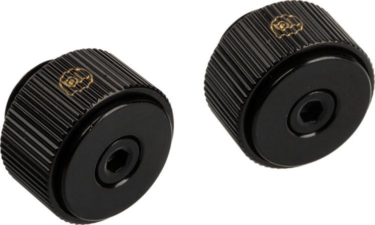 Fiting ajri për ftohje uji Bitspower Touchaqua AIR Exhaust, set 2 copë, G1/4", i zi