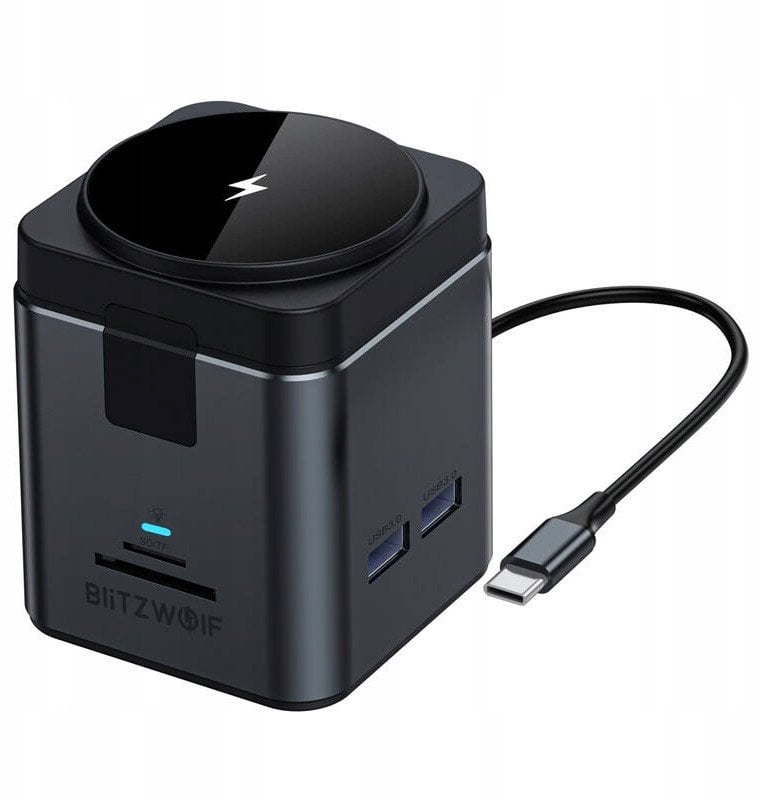 Docking station BlitzWolf BW-TH17, 9 në 1, USB 3.0, karikues wireless 15W