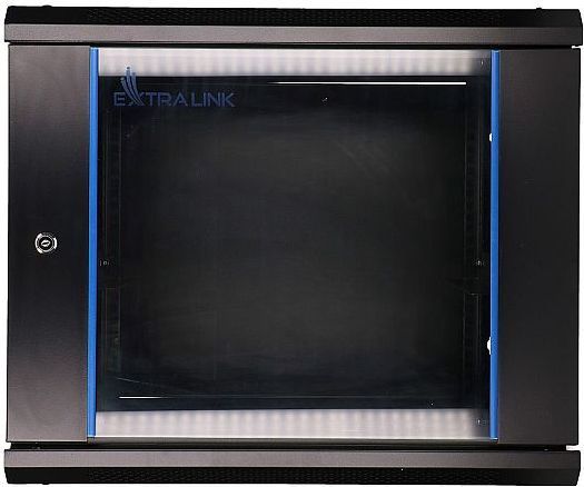 Kabinet rrjeti Extralink 9U 600x450, montim në mur, i zi