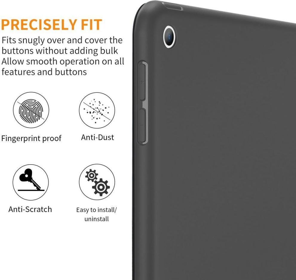 Mbrojtëse tableti Tech-Protect Smartcase, për iPad 9.7", smart wake up, gri