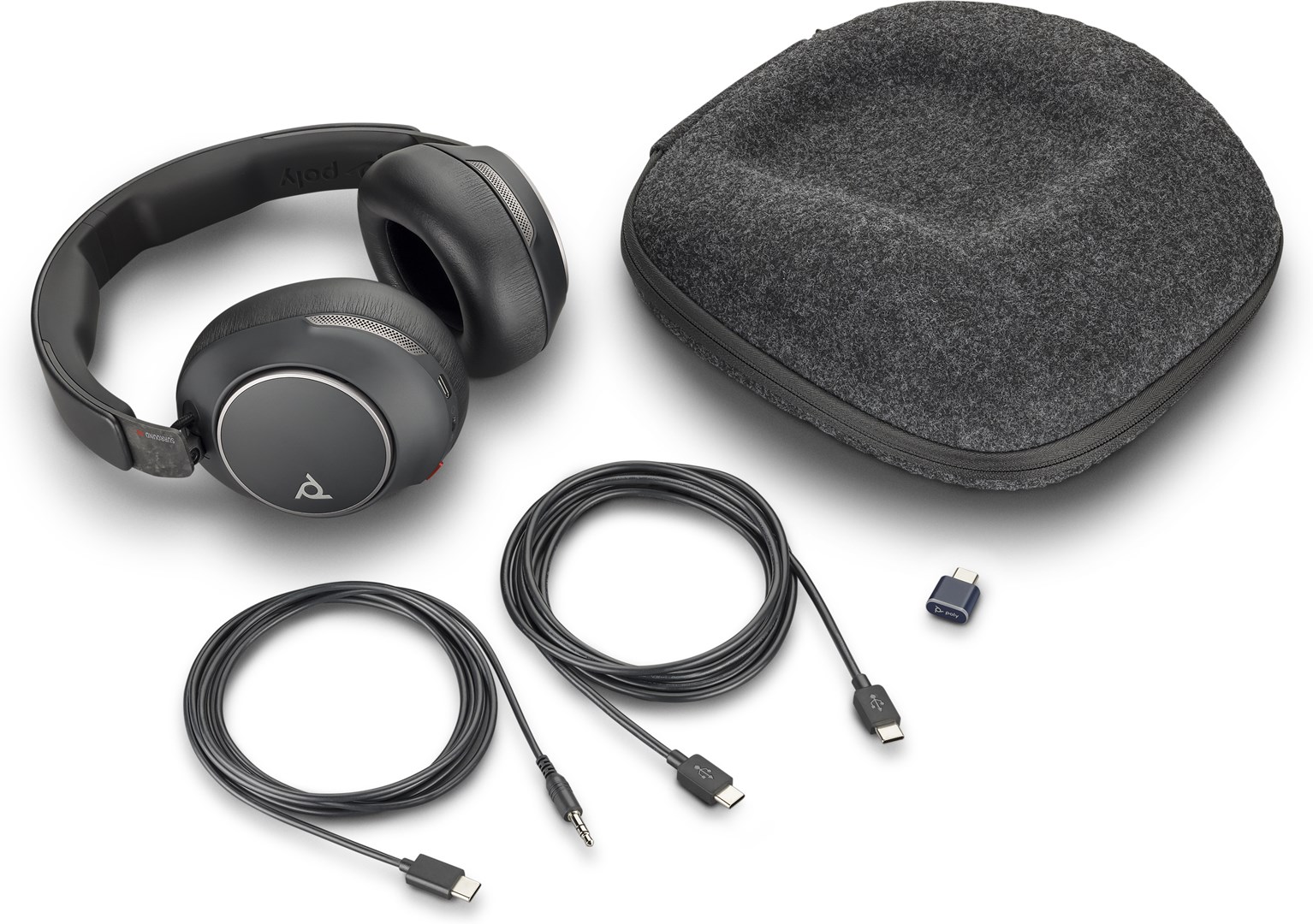 Kufje Poly Voyager Surround 80 UC, Bluetooth, Boomless, të zeza