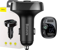 Transmetues FM për veturë Baseus S-09A, Bluetooth, 2x USB, i zi