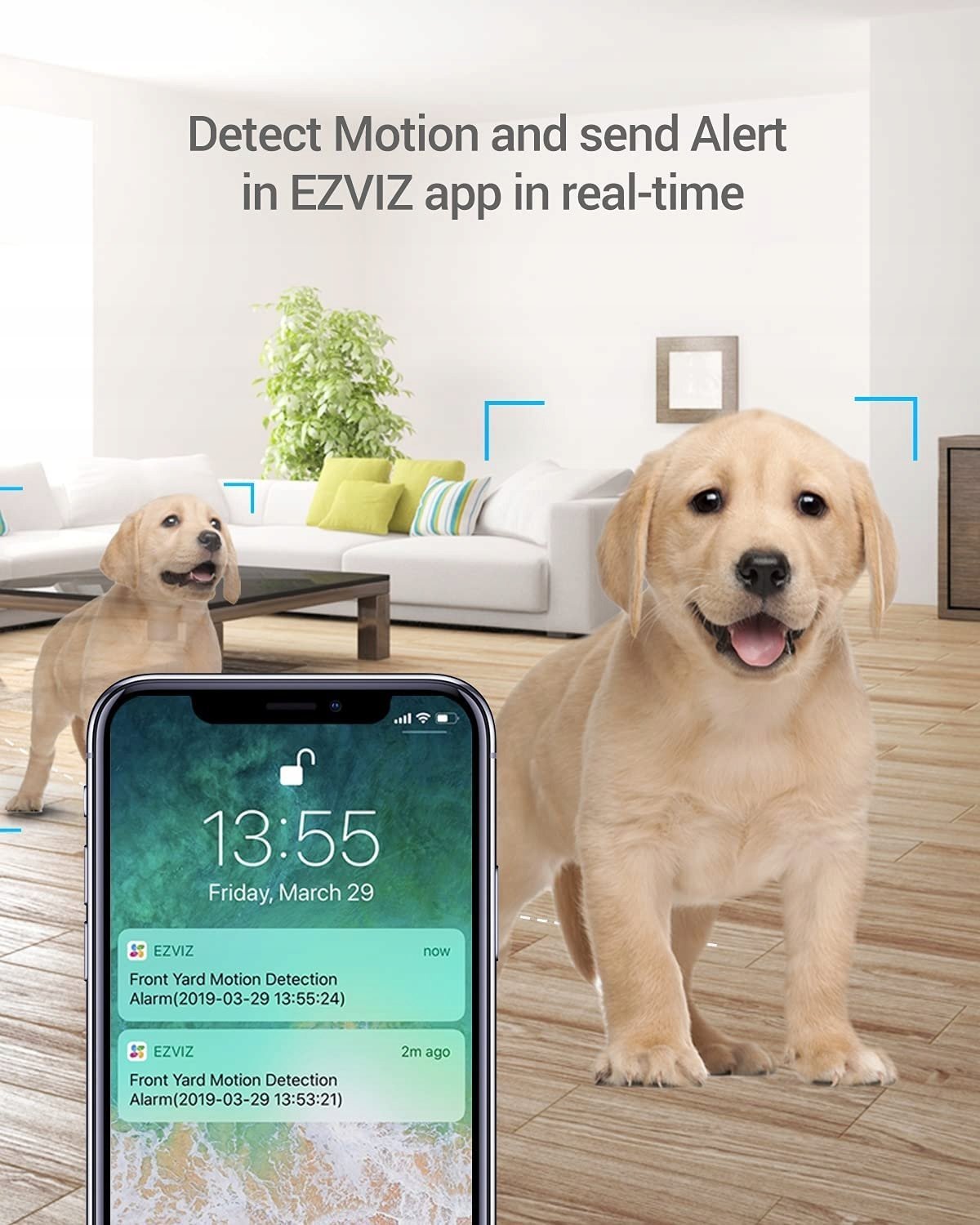 Kamerë sigurie Wi-Fi EZVIZ CS-CP1, 4MP 2K, IR 10m, e bardhë