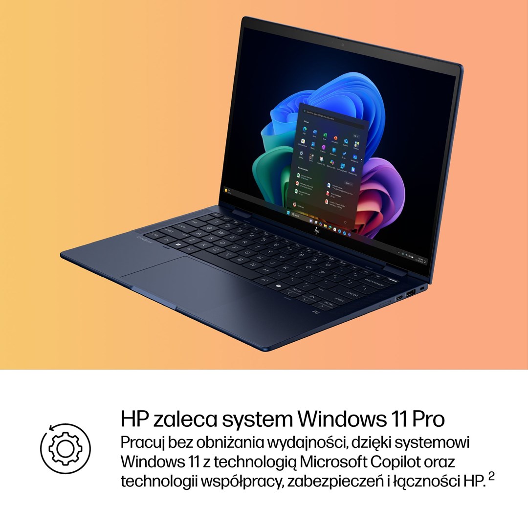 Laptop HP EliteBook X Flip G1i 14 AI, Ultra 7 258V, 32GB, 512GB SSD, темно сина