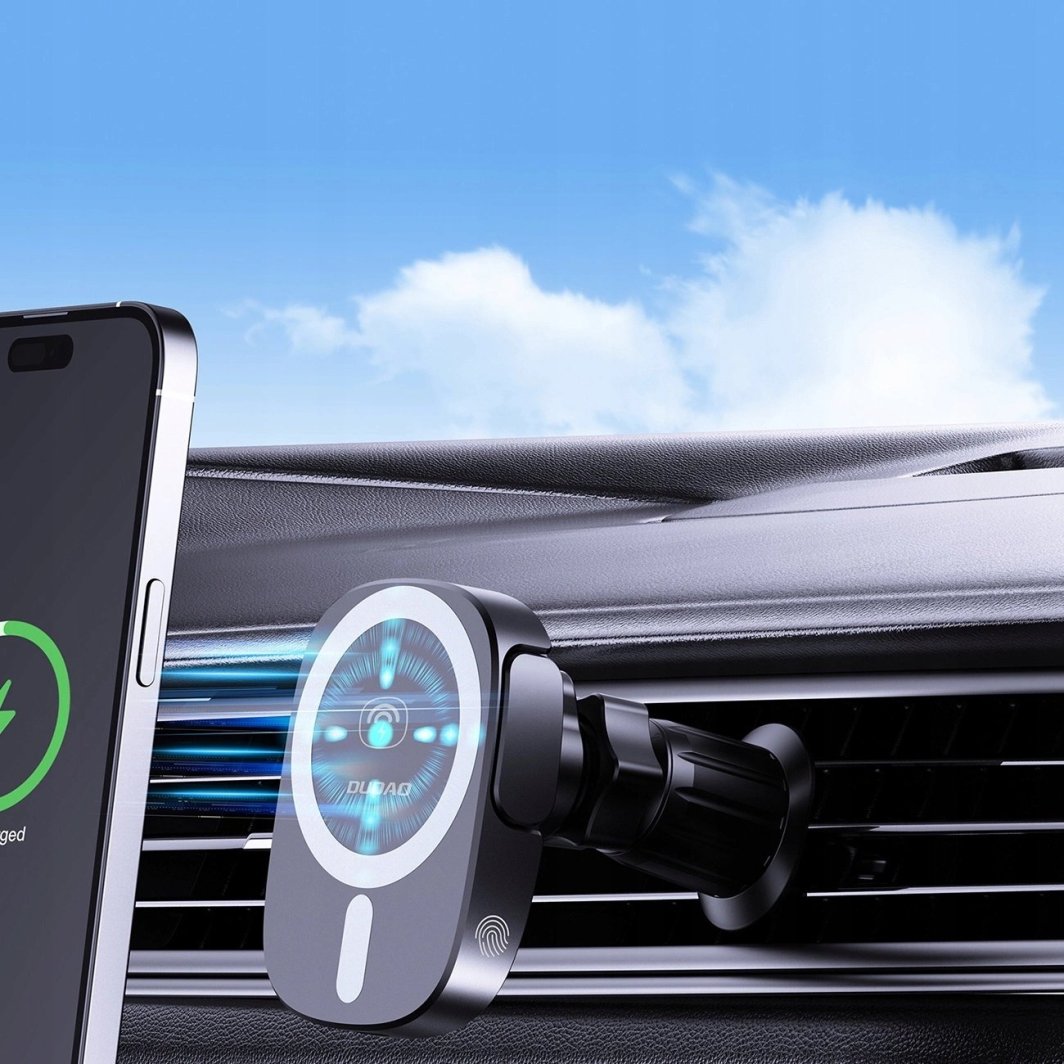 Mbajtës telefoni për makinë Dudao FW11, karikues me valë 15W, i zi
