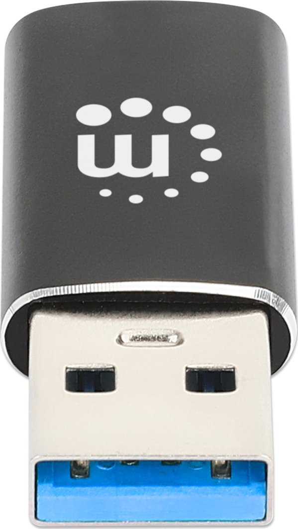 Adapter USB Manhattan, USB C në USB A, 10 Gbps, i zi