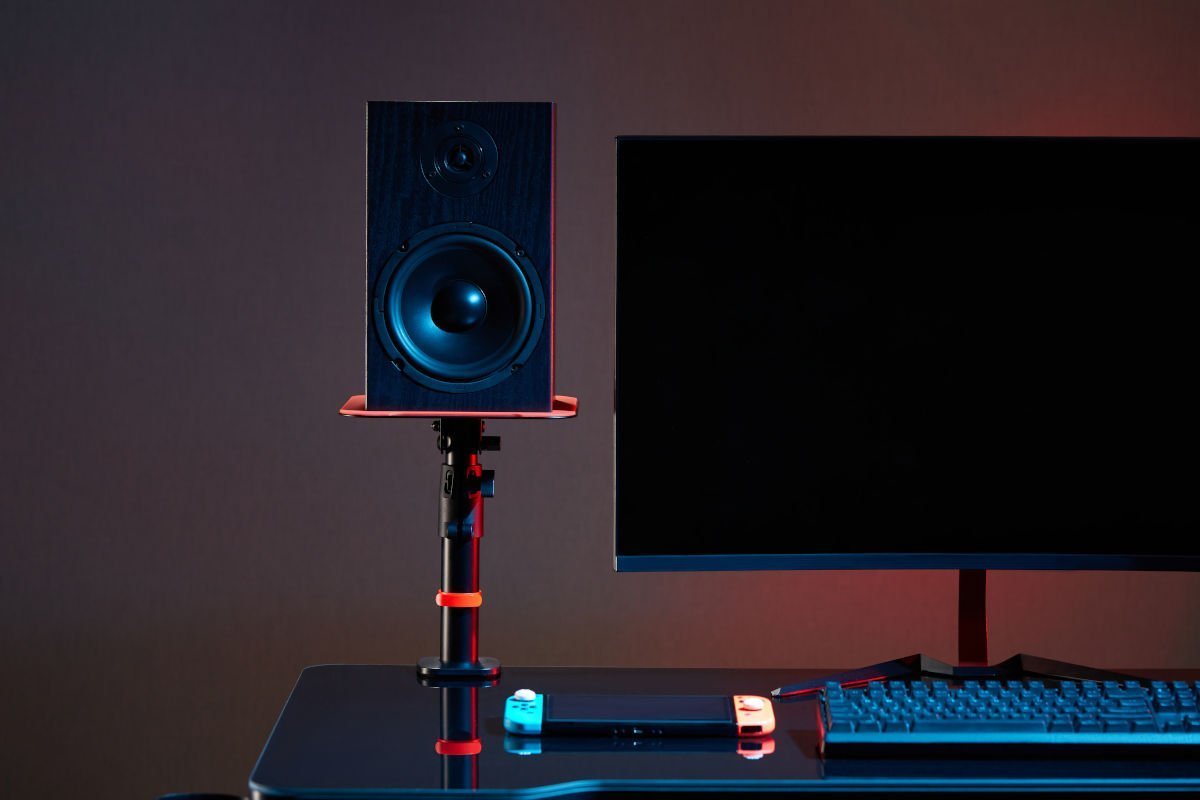 Mbajtëse tavoline për boksa Mozos MSK4, të rregullueshme, kapacitet 15 kg, zi kuqe