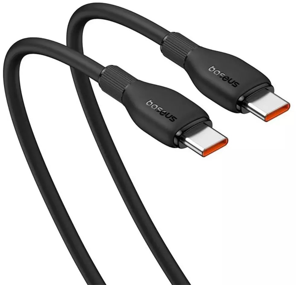 Kabllo karikimi Baseus Pudding Series, USB Type C në USB Type C 100W, 1.2m, e zezë