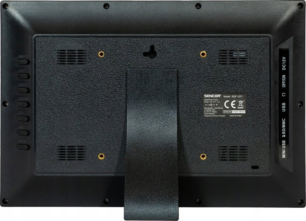 Дигитална рамка Sencor SDF 1271, 12.1", 1280x800, црна