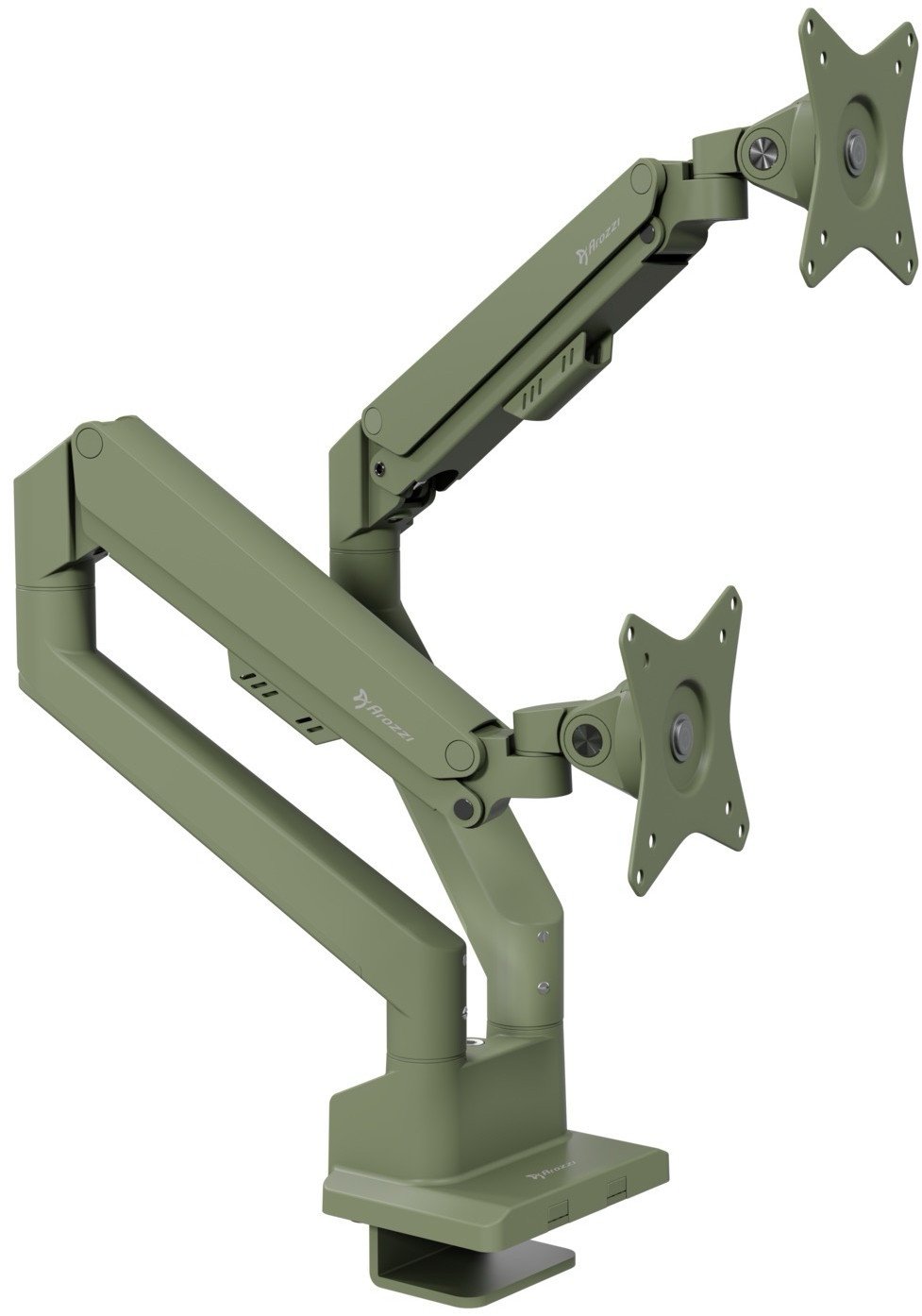 Krah monitori Arozzi Alzare Neo Duo, gas spring, dyfishtë, Forest Green