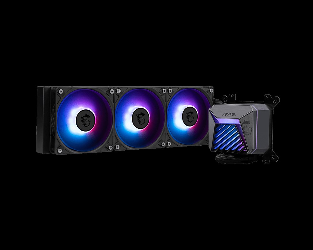 Ftohës uji për procesor MSI MAG CoreLiquid A15 360, radiator 360mm, ARGB, i zi